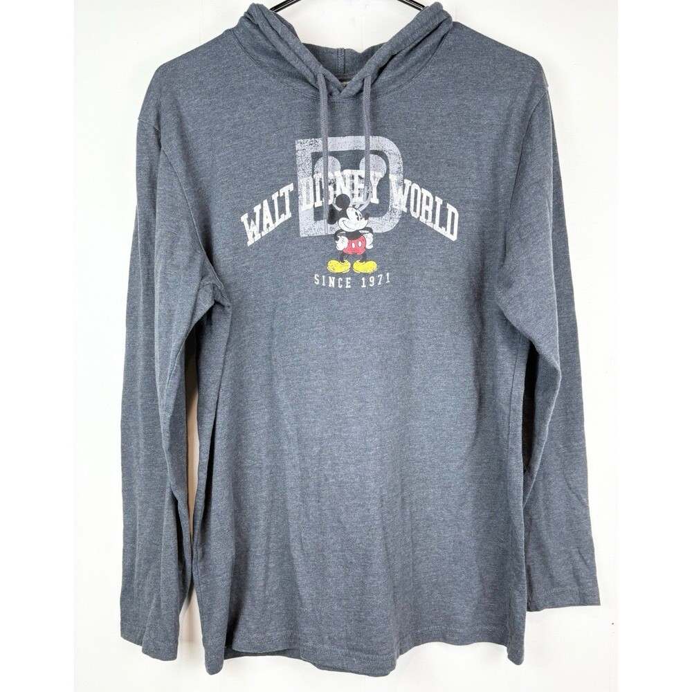 Disney Parks Walt Disney World Mickey Mouse's Hooded Long Sleeve Shirt Men's Med